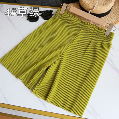 Seluar Pendek Wanita Pleated Casual Korean Style – XL size