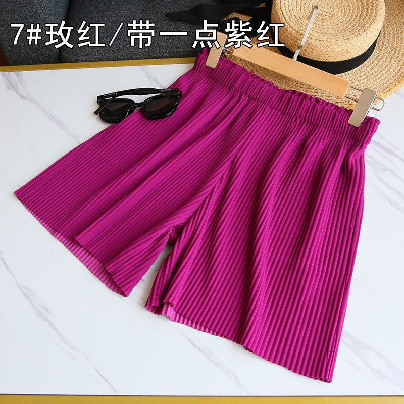 Seluar Pendek Wanita Pleated Casual Korean Style – XL size